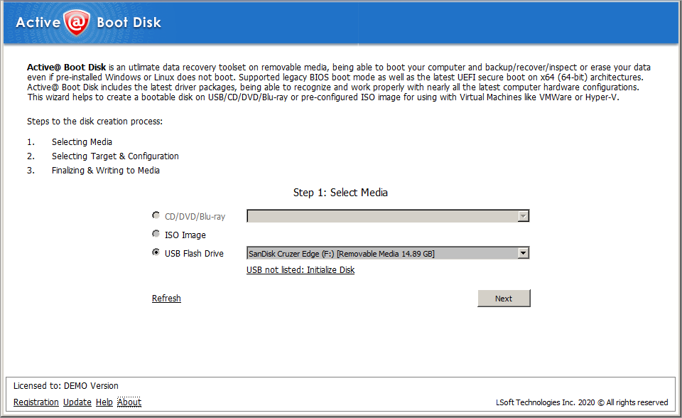 Active@ Boot Disk screenshot Active@ Boot Disk screenshot
