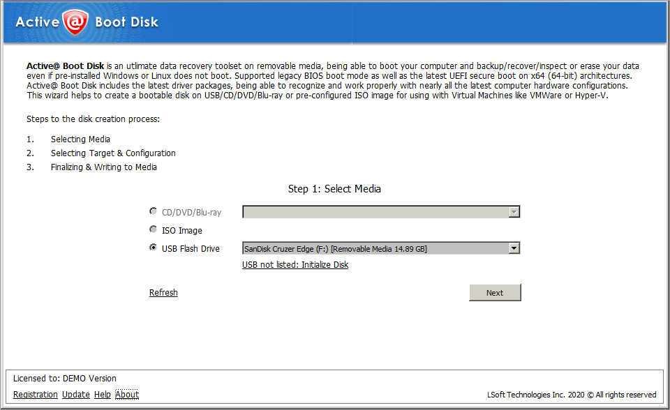 Active@ Boot Disk screenshot