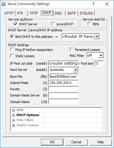 Active@ Boot Disk, Configure your DHCP settings