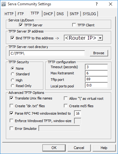 Active@ Boot Disk, Configure your TFTP settings